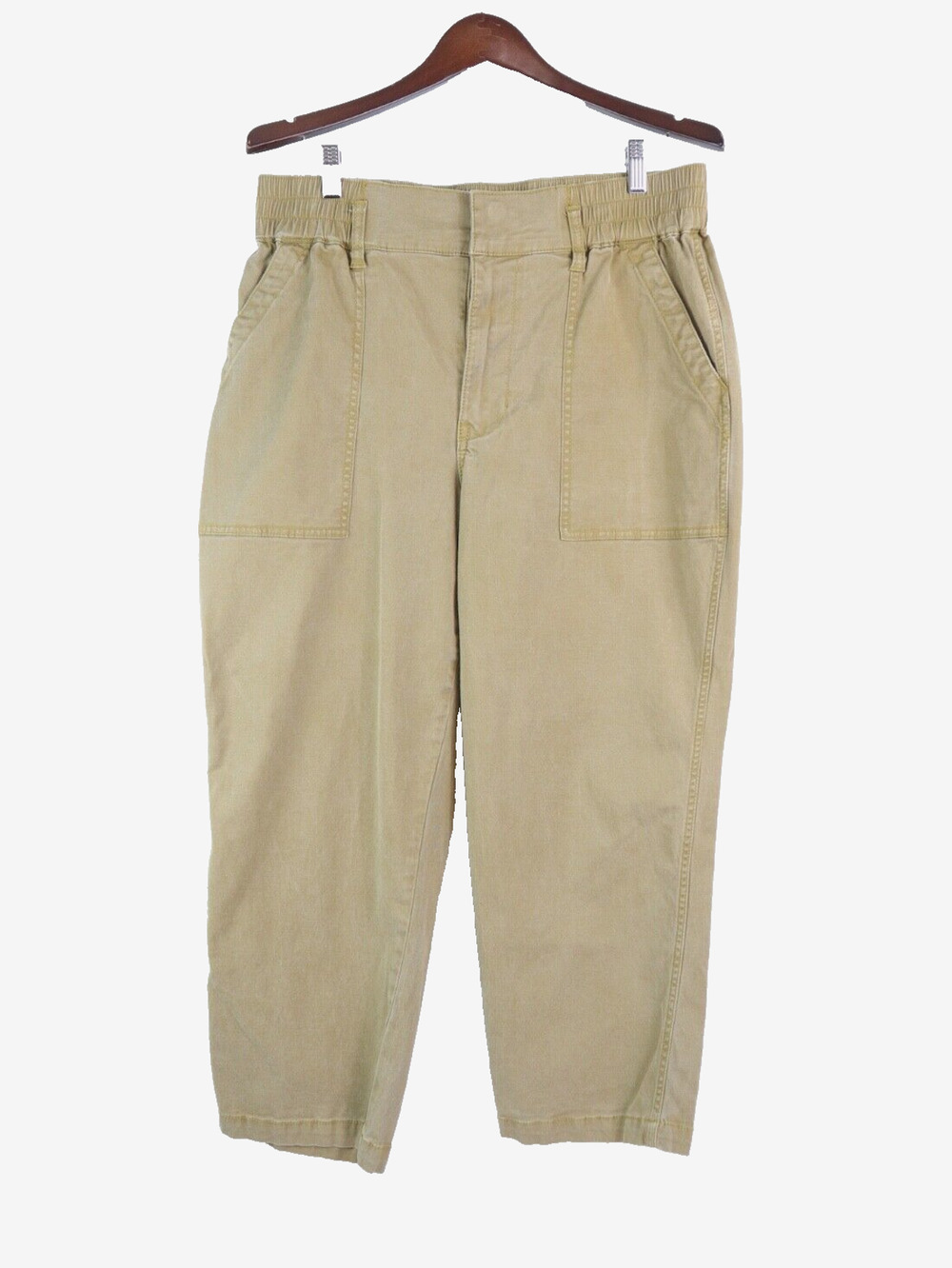 Cabi Size 12 Discovery Trouser Crop Paperbag Pant Khaki Brown 5693